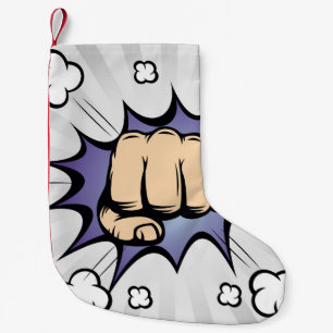 Pop art comic bubbles design. Vintage illustration Small Christmas Stocking