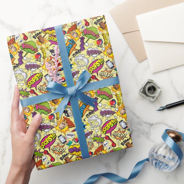 Pop Art Comic Burst Wrapping Paper (Gifting)