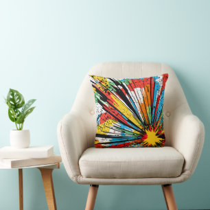 Pop Art Comic Splash Cushion
