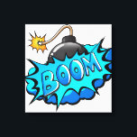 Pop Art Comic Style Bomb Boom! Canvas Print<br><div class="desc">This retro comic style Boom! is perfect for any super hero collector or fan boy. The bright graphics have hard lines & bold colouring.</div>