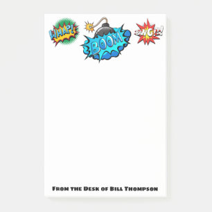 Pop Art Comic Style Bomb Boom! Customised Post-it Notes