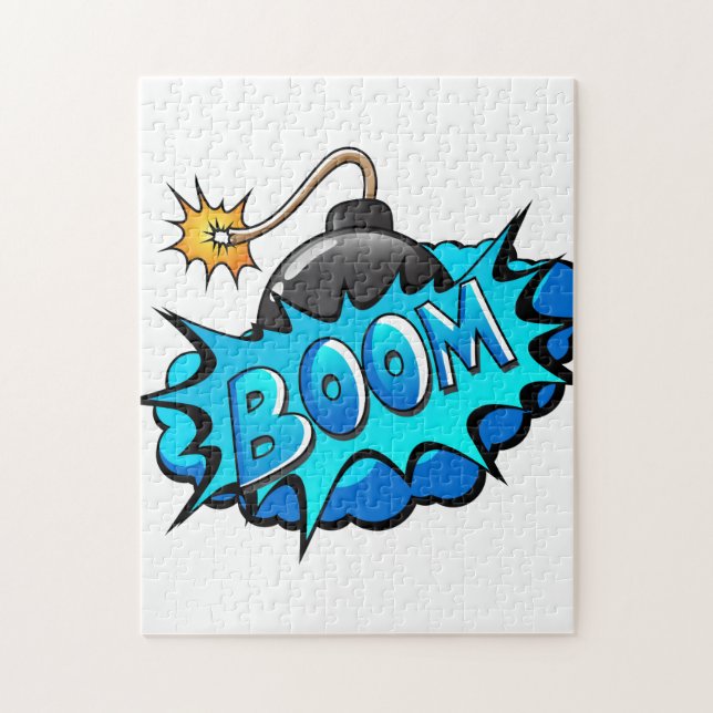 Pop Art Comic Style Bomb Boom! Jigsaw Puzzle (Vertical)