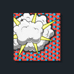 Pop Art Comic Style Explosion Canvas Print<br><div class="desc">This retro comic style Explosion is perfect for any super hero collector or fan boy. The bright graphics have hard lines & bold colouring.</div>