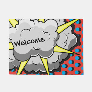 Pop Art Comic Style Explosion Doormat