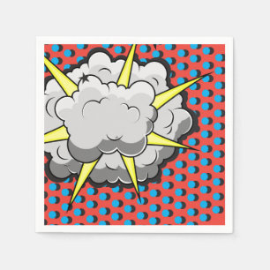 Pop Art Comic Style Explosion Napkin