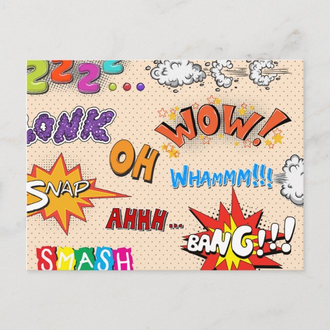 Pop Art Comic Style Ha Ha Ha! Postcard (Front)