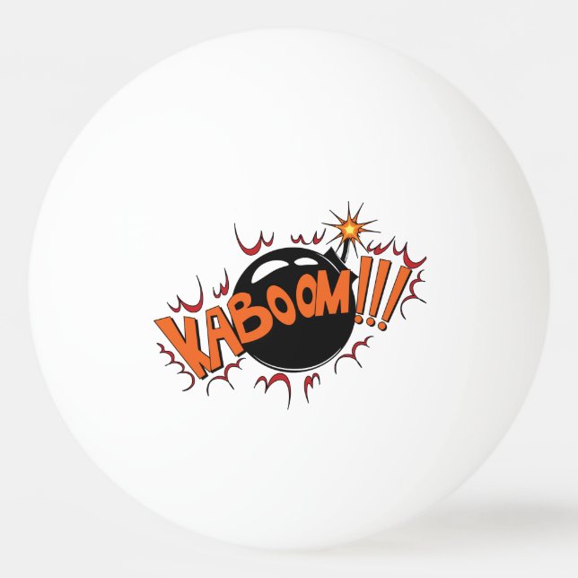 Pop Art Comic Style KaBoom! Ping Pong Ball (Back)