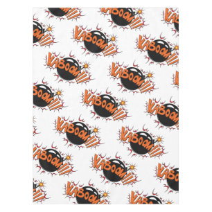 Pop Art Comic Style KaBoom! Tablecloth