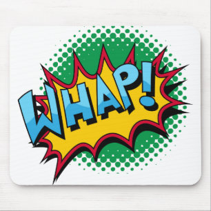 Pop Art Comic Style Whap! Mouse Pad