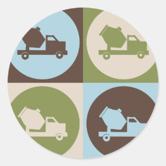 Pop Art Concrete Classic Round Sticker