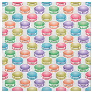 Pop Art Cookies Colourful Macarons Fabric