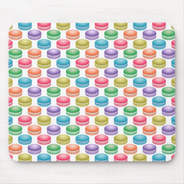 Pop Art Cookies Colourful Macarons Mouse Pad (Front)