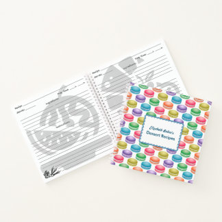Pop Art Cookies Colourful Macarons Personalised Notebook