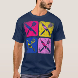 Pop Art Cooking Knives Chef Food Culinary Cooking T-Shirt