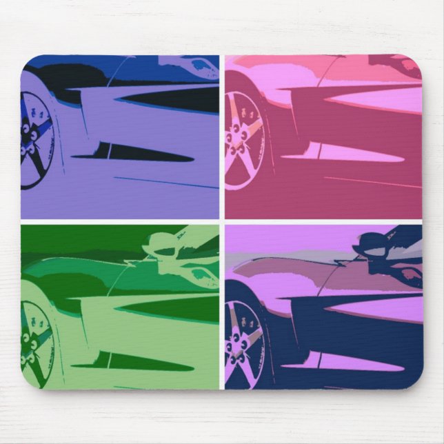 Pop Art Corvettes Mouse Pad (Front)