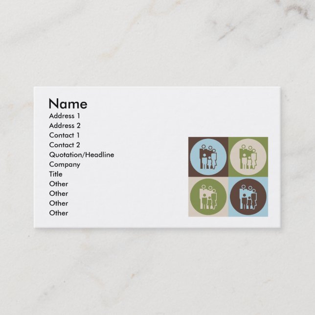 Pop Art Counseling Business Card (Front)