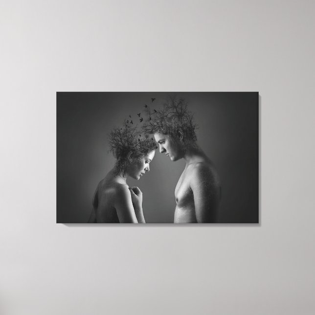 Pop Art Couple Canvas Print (Front)