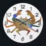 Pop Art Crab Large Clock<br><div class="desc">Pop Art Crab. Please Select Customise. Remove or change image "Numbers 1-12" prior to purchase. Design is available on other products.</div>