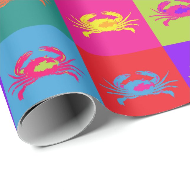 Pop Art Crabs Wrapping Paper (Roll Corner)