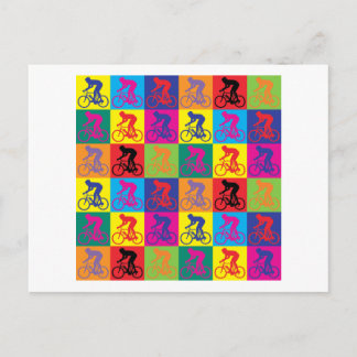 Pop Art Cycling Postcard