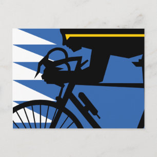Pop Art Cyclist Postcard