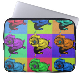 Pop Art Dachsund Doxie Panels Multi-Colour Popart Laptop Sleeve