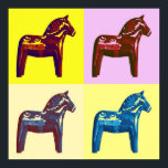 Pop Art dala horse Poster<br><div class="desc">Pop art meet the Scandinavian Dala Horse.</div>