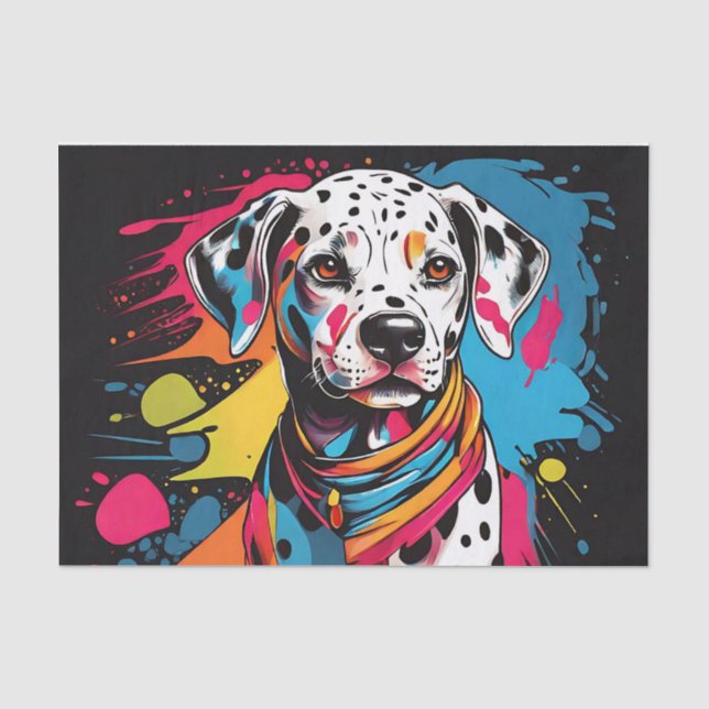 Pop Art Dalmatian Splash Tissue Paper (Front)