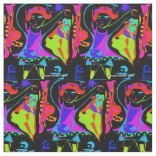 Pop Art Dance Girl Fabric
