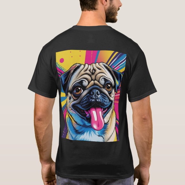 Pop Art de Pug 01 T-Shirt (Back)