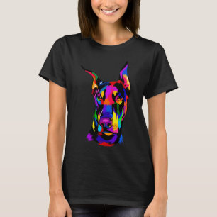 Pop Art Doberman Pinscher Animal Pet Owner Lover D T-Shirt