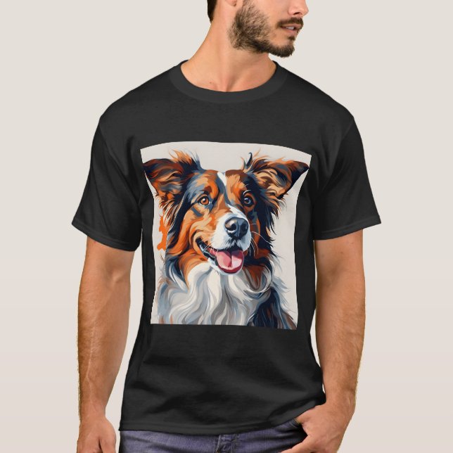 pop art dog drawing Men's T-shirts (Front)