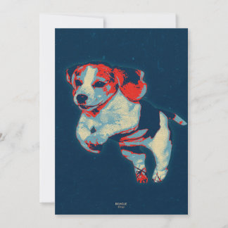 Pop Art Dog | Happy Beagle Holiday Card