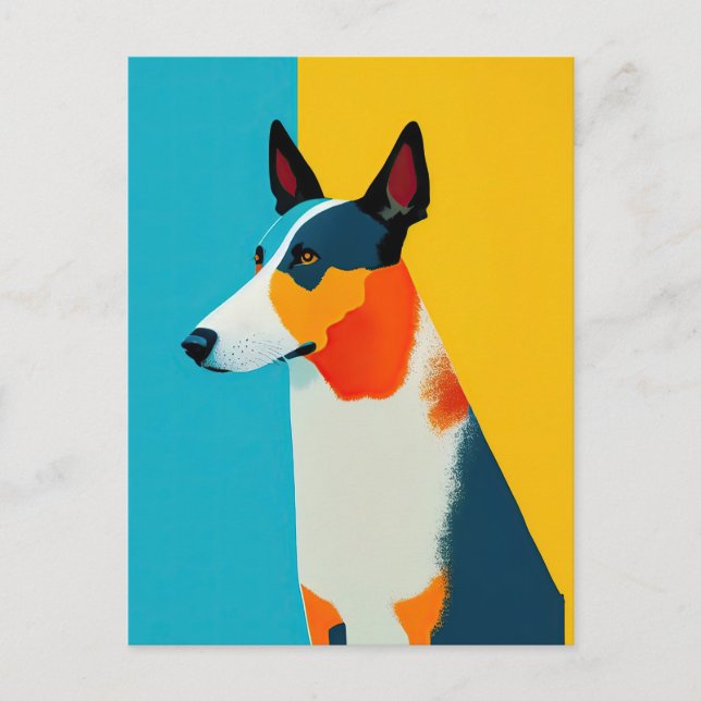 Pop Art Dog Portrait Postcard (Front)