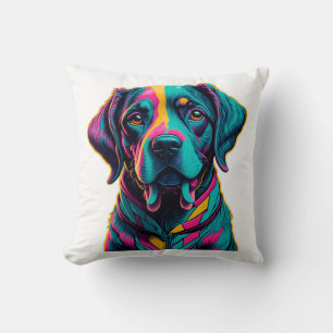 Pop Art dog to add fun and colour to your style Cushion