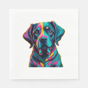 Pop Art dog to add fun and colour to your style Napkin