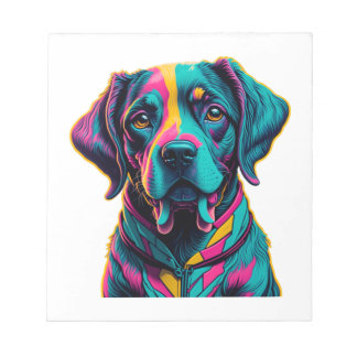Pop Art dog to add fun and colour to your style Notepad