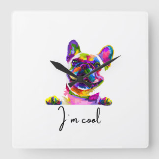 pop art dog wall clock