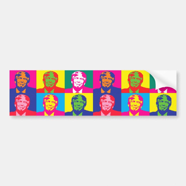 pop art donald trump bumper sticker (Front)