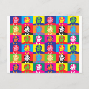 pop art donald trump postcard