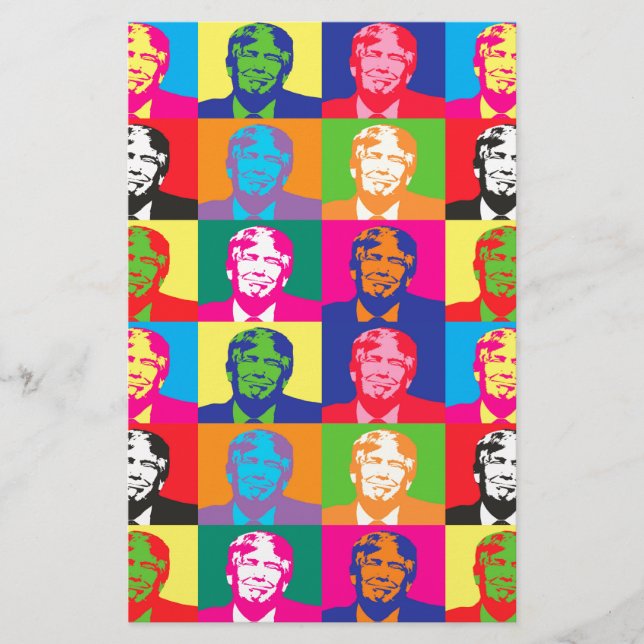 pop art donald trump stationery (Front)