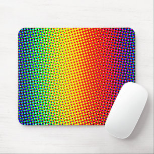 Pop Art Dots Rainbow Bright Colourful Gay Pride Mouse Pad