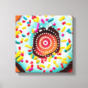 Pop Art Doughnut Canvas Print