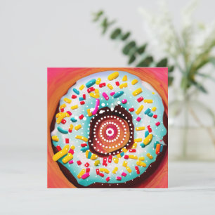 Pop Art Doughnut Holiday Card