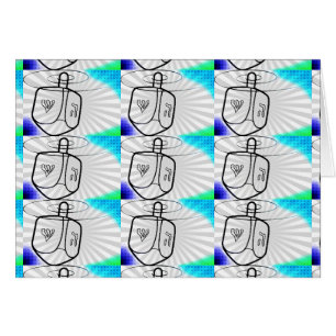 Pop Art Dreidel Greeting Card