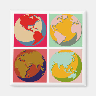 Pop Art Earth Magnet