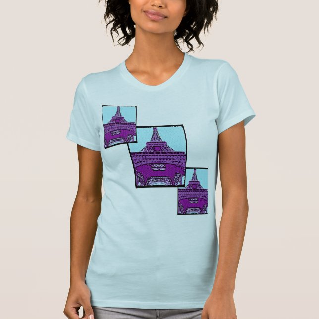 Pop Art Eiffel Tower T-Shirt (Front)