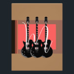 Pop Art Electric Guitar Monogram Initial Photo Print<br><div class="desc">Musical Instruments Graphic Designs Illustrations</div>