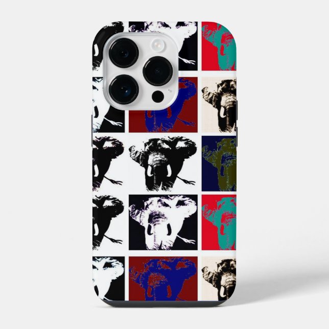 Pop Art Elephants iPhone Case (Back)