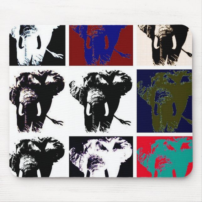 Pop Art Elephants Mouse Pad (Front)